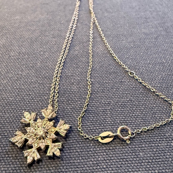 Swarovski Jewelry - Sterling Silver Snowflake Necklace
